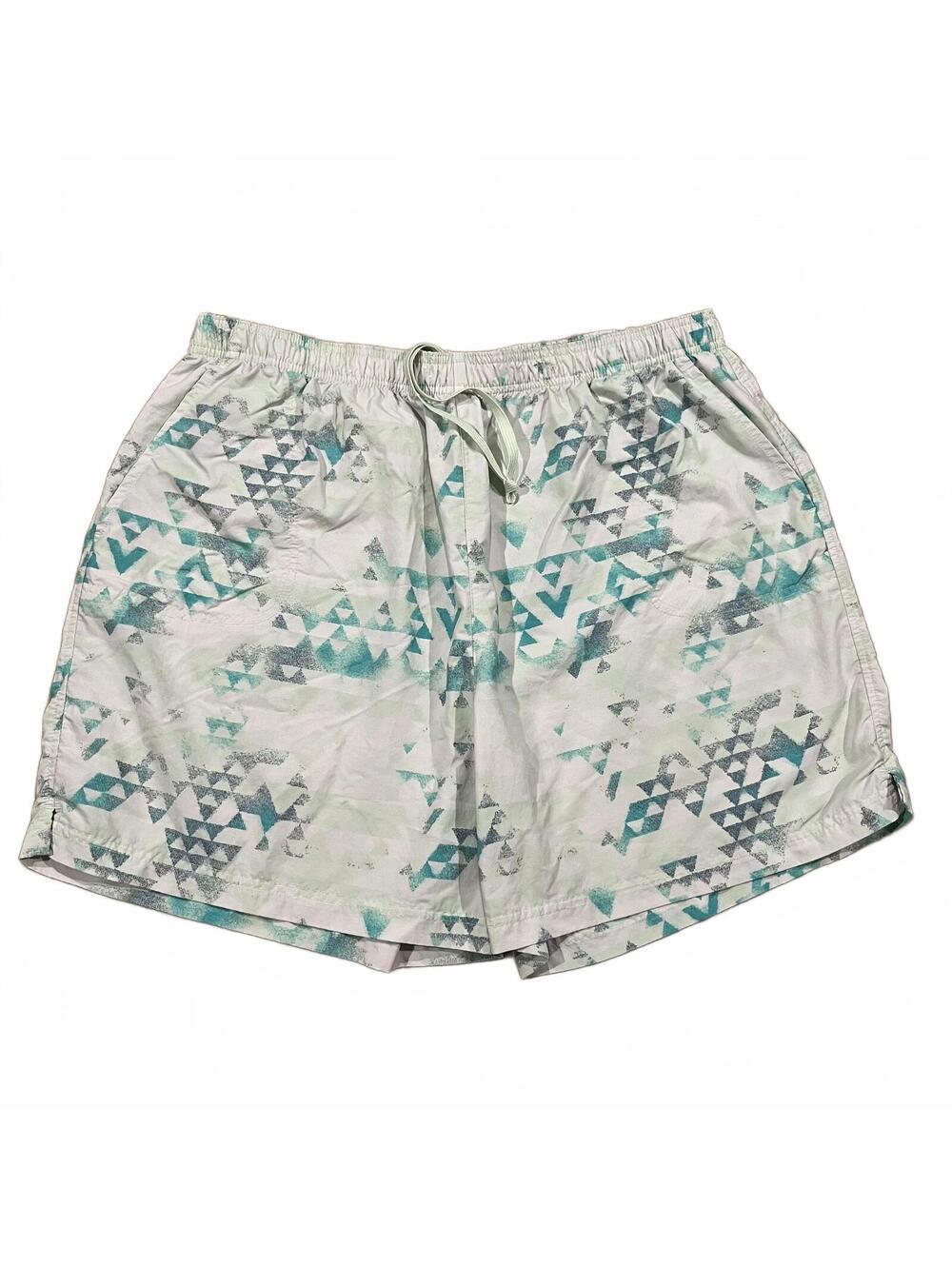 Columbia Womens Sandy River II Shorts 6” Green Geometric Printed Size 1X